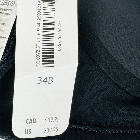 La Senza Swim Suit Bikini Top Push Up Black 34B Wide Adjustable Strap NEW w/Tags - Picture 14 of 15